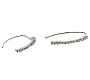 PEARLS FOR GIRLS Statement-Ohrringe hängender Ohrschmuck für Damen mit Glaskristallen Schwarz