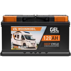 EXAKT GEL Solarbatterie 12V 120Ah Wohnmobil Batterie Caravan Blei Gel Akku