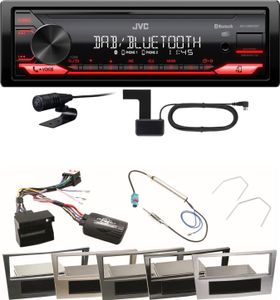 JVC KD-X282DBT Bluetooth DAB USB Einbauset für Astra H Corsa D Zafira B