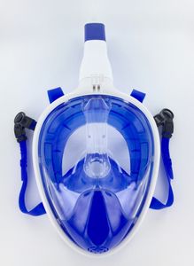 Full Face Schnorchel-Maske, blau-weiß