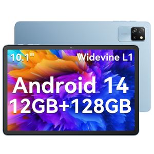 Blackview Tab60 WiFi Android 14 Tablet 10 Zoll PC AI Tablet, 12GB RAM + 128GB ROM (2TB TF), Octa Core WiFi 6, 1280 x 800 HD, Widevine L1, 5100mAh, AI