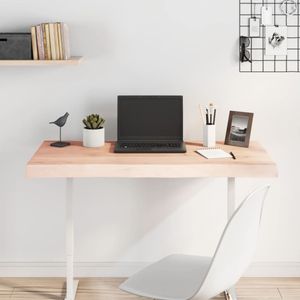 Schreibtischplatte 100x40x6 cm Massivholz Eiche Unbehandelt , Tischplatten Design 2024