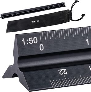 WINTEX Dreikantmaßstab – 30 cm Länge, Aluminium, Ideal für Architekten