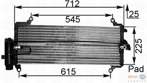 BEHR HELLA SERVICE 8FC 351 300-461 Kondensator, Klimaanlage