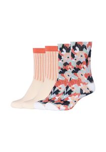 s.Oliver Socken 4er-Pack Essentials Flower mit Baumwolle mit bunten Mustern pink sand 39-42