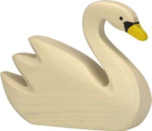 Holztiger Schwan, schwimmend, 80030
