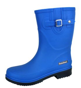 Bockstiegel Damen Gummistiefel Regenstiefel Lotte-K – Kurzstiefel Gummistiefel für Frauen mit Zierschnalle in Kobalt Blau Größe 43