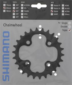 SHIMANO DEORE, reťazový krúžok, čierny, SH-Y1LD26000