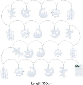 Ramadan Moon Castle Pendelleuchte, 3 m, 20 LEDs, batteriebetrieben, Lichterkette, Ramadan Eid Mubarak Dekoration