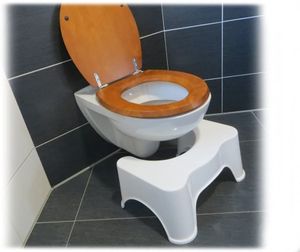 HQ medizinischer Toilettenhocker Toilettenstuhl Toilettenhilfe, natürliche Hockposition auf dem WC für erleichterten Stuhlgang