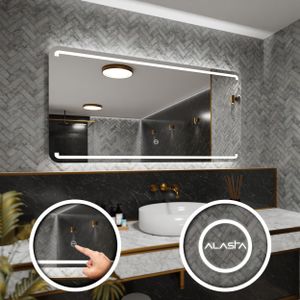 Kúpeľňové zrkadlo s LED osvetlením + Dotknite sa možnosti Prepnúť - Milan - 180 cm - 50 cm