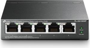 TP-Link 5-portowy gigabitowy przełącznik biurkowy z 4 portami PoE