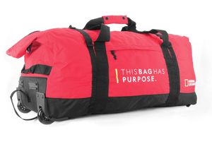 Faltbare Reisetasche Rollentasche 65 cm 70 li 1,2 kg Rot Nat Geo Bowatex