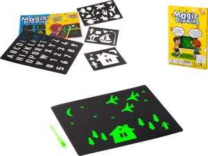 KIK - Magic Light Zeichentafel + kreatives UV-Stift-Set