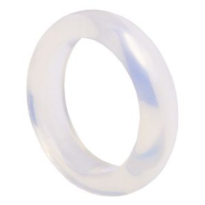 Glatter Ring aus Opalit (synth. Mondstein) Mondsteinring Opalitring Damenring Fingerring schlicht,Innenumfang 61mm  Ø19.4mm