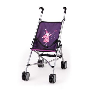 Bayer Design 30112AA - Puppen Buggy, zusammenklappbar, mit Doppelrädern, lila, ‎50 x 27.5 x 55 cm