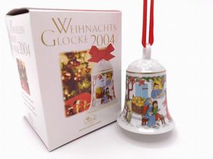 Porzellanglocke Weihnachtsglocke 2004 - Hutschenreuther - in