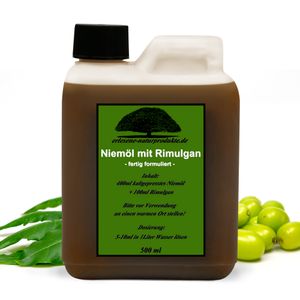 Niemöl Neemöl mit Rimulgan / Emulgator 500 ml / Niem Neem ***FERTIG GEMISCHT*** Konzentrat für gesunde Pflanzen