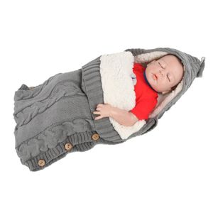 Baby Schlafsack Strickoverall Bedruckter Schlafsack Bequemer Schlafsack Für Jungen Und Mädchen,Farbe:Graues Fleece-Gefüttert