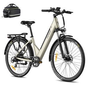 Fafrees F28 PRO E-Bike City Elektrofahrrad 27,5 Zoll 14,5Ah Akku, 250W City e-bike 25km/h SHIMANO 7S IP54 mit App, Gold