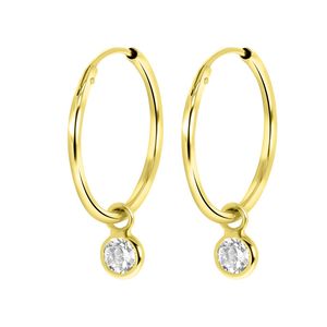 Lucardi - Damen Ohrringe mit Plattierung - Schmuck - Geschenk Gold