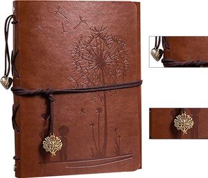 DIY Fotoalbum Leder Scrapbook mit schwarzen Seiten, Fotobuch zum Einkleben & Selbstgestalten, ideal für Weihnachten, Valentinstag & Jahrestag, 17x23cm