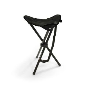 BasicNature Dreibeinhocker 'Travelchair' Stahl schwarz