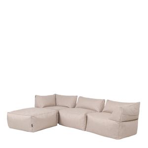icon Tetra Sitzsack Outdoor Sofa, 3 Sitzer mit Hocker, Modulares Eck Sofa