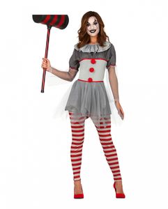 Sassy Clown Damen Kostüm für Erwachsene an Halloween und Fasching Größe: M