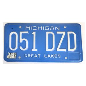 originales US Fahrzeugkennzeichen Michigan