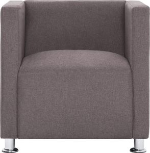 vidaXL Sessel Cube Polyester Taupe Sessel Sessel Sitzplatz Stuhl Stuhl