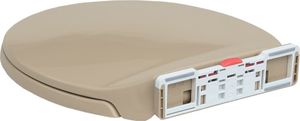 vidaXL Toilettensitz mit Absenkautomatik Quick-Release Beige Oval