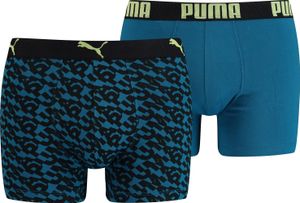 PUMA LOGO AOP BOXER 2P petrol blue L