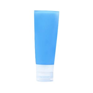 leere Silikon -Reiseflasche Lotion Shampoo Kosmetikrohrbehälter tragbar-Blau ,Größen:80ML