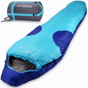 Schlafsack mit Rucksäcke für Kinder Mumienschlafsack Deckenschlafsack Reisen Cam 