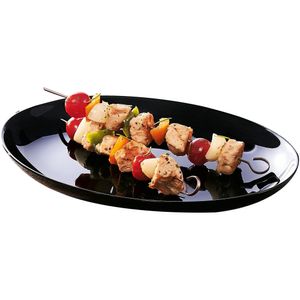 CreaTable - ITALIAN PARTY - Barbecueteller BLACK 33 cm aus Opalglas
