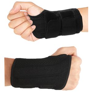 Atmungsaktive Handgelenkschiene Handgelenkstütze 1Paar, Verstellbare Handgelenk Bandage mit Harte PP schiene, Sportschutz für Verstauchungen, RSI und Tendinitis /Sehnenscheidenentzündung, L/XL- Schwarz