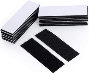 Klettband Selbstklebend Extra Stark, Doppelseitig Klebende mit Klettverschluss Selbstklebend Klebepad Flauschband und Hakenband Boden, Tür, Kunststoffe, Gläser (10 Stück,30mmx100mm)