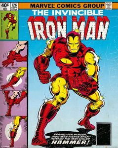 Iron Man - Cover - Comic Vintage Animation Mini Poster Plakat Druck