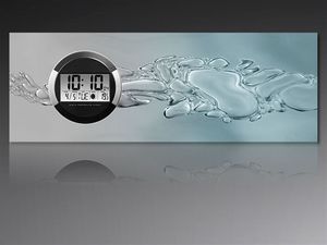 6116 Dixtime Digitálne dizajnové nástenné hodiny, moderné hodiny do obývacky 35x100cm