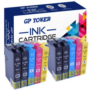 10x Tusze do Epson 502XL XP-5100 XP-5105 XP-5115 WF-2860DWF WF-2865DWF