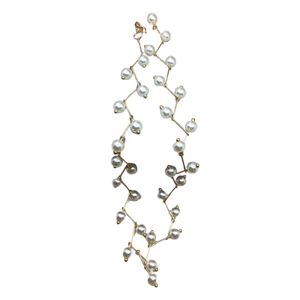 Nachahmung Perle Karabinerverschluss Halskette Kragen Frauen Verlängerung Kette Einstellbare Choker Halskette für Party-Golden