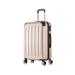 Flexot® F-2045 Koffer Reisekoffer Hartschale Hardcase Doppeltragegriff mit Zahlenschloss Gr. L Farbe Gold