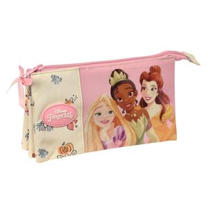 Portaoggetti Triplo Princesses Disney Magical Beige Rosa 22 x 12 x 3 cm