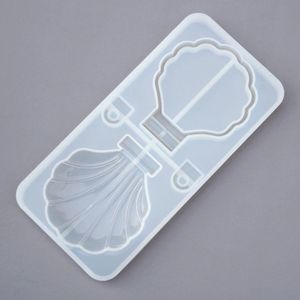 Silikonform für Taschenspiegel + 5 passende Spiegel - Muschel