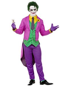 MAD JOKER (Frack mit Hemd und Weste, Hose, Krawatte, Handschuhe) L