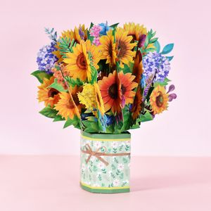 Sonnenblumenstrauß 3D-Blumen-Grußkarten Pop-Up-Blume Jubiläum Lehrertag Valentinstag Geschenk Grußkarten18:03