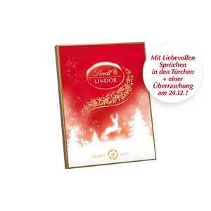 Lindt Lindor Adventskalender Kalender gefüllt mit Schokolade 290g