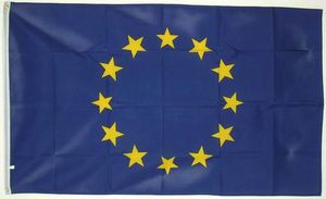 Große Fahne Flagge Europa mit Sternen 90*150cm Hissfahne Hissflagge mit Ösen für Fahnenmast EM WM