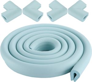 CANDeal 2 Meter U-Form Kantenschutz und 4 x Eckenschutz-Set, einfach zu installieren, Premium-High-Density-Schaum babyschutz Haushaltswerkzeug für Tisch, Bank und andere Wohnmöbel - Blau